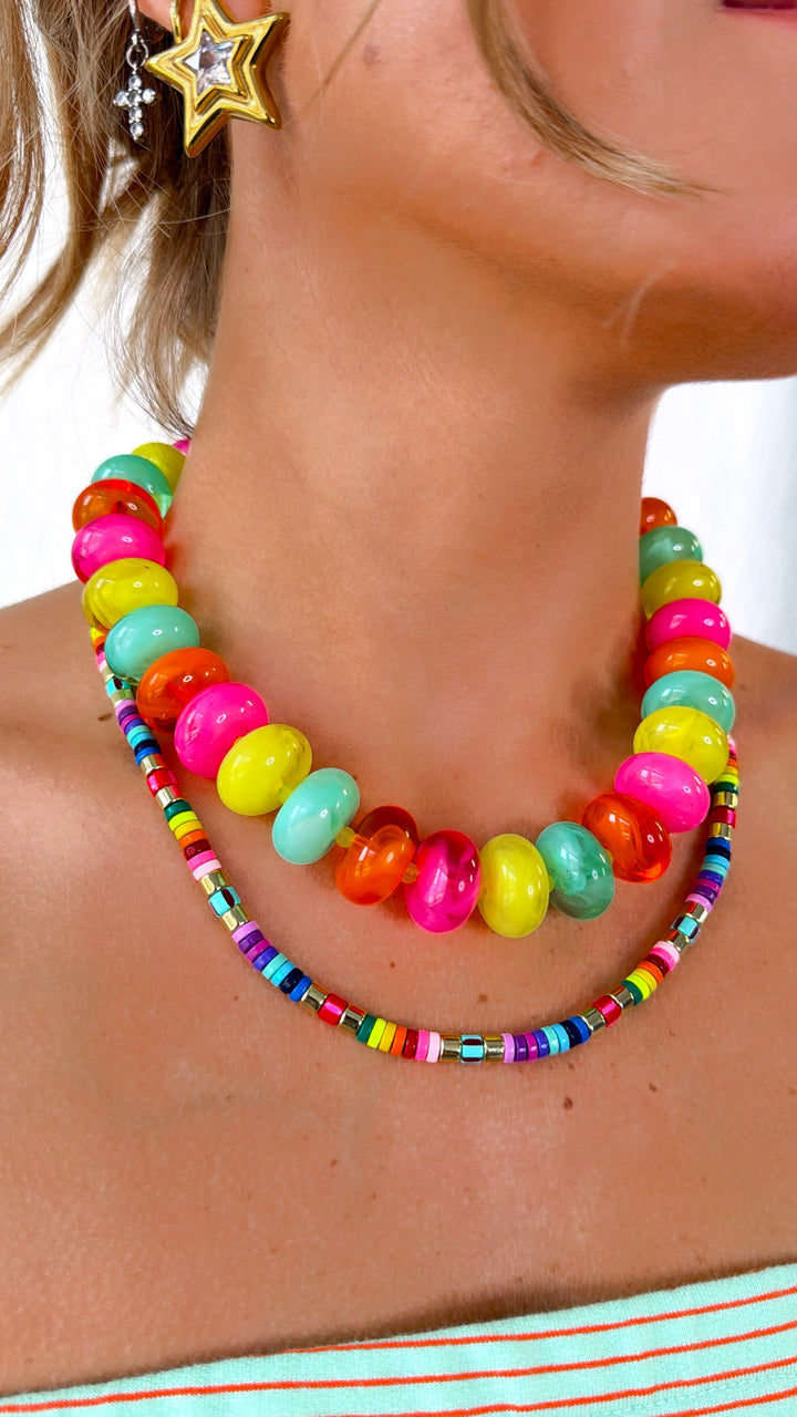 Rainbow Tile Necklace
