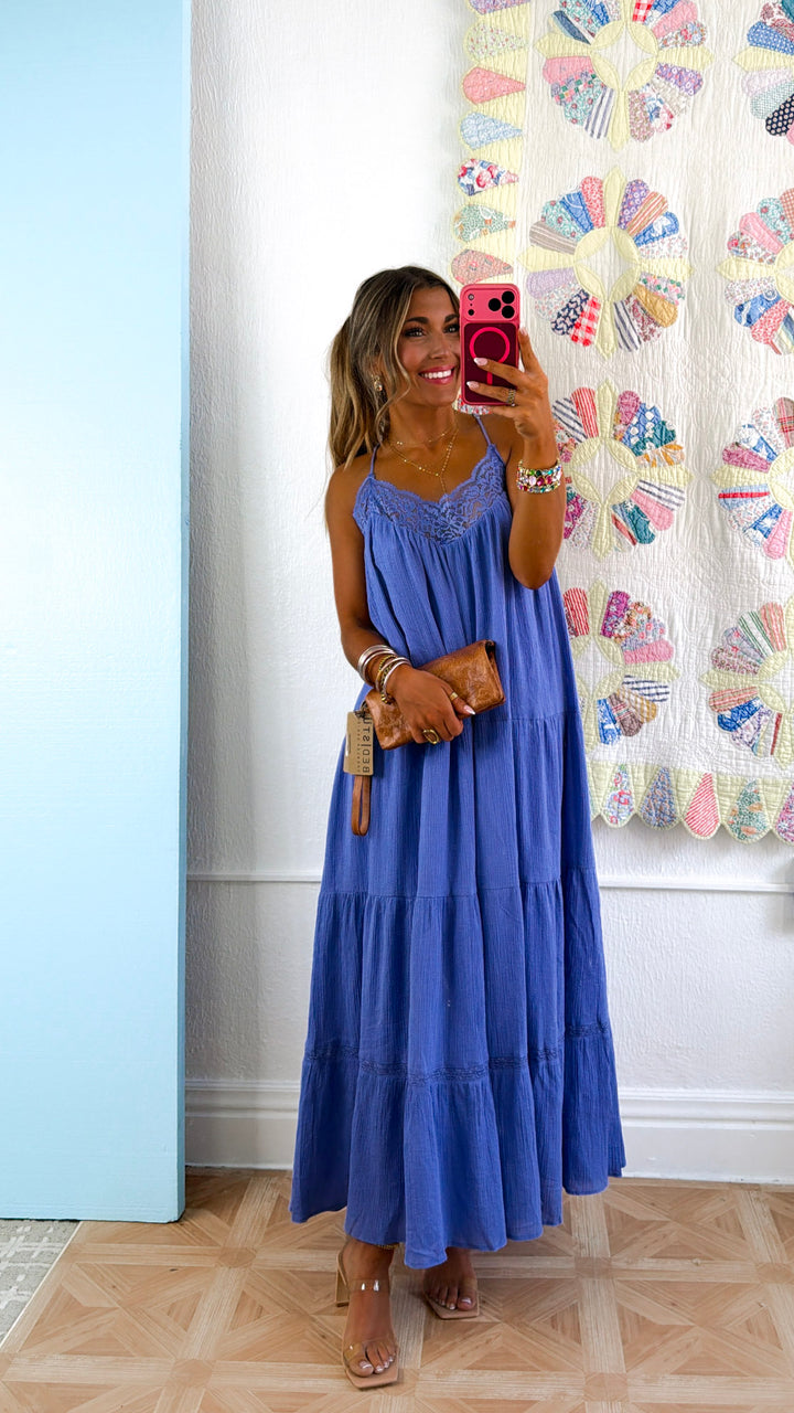 Marlowe Fields Midi Dress, Blue Lavender