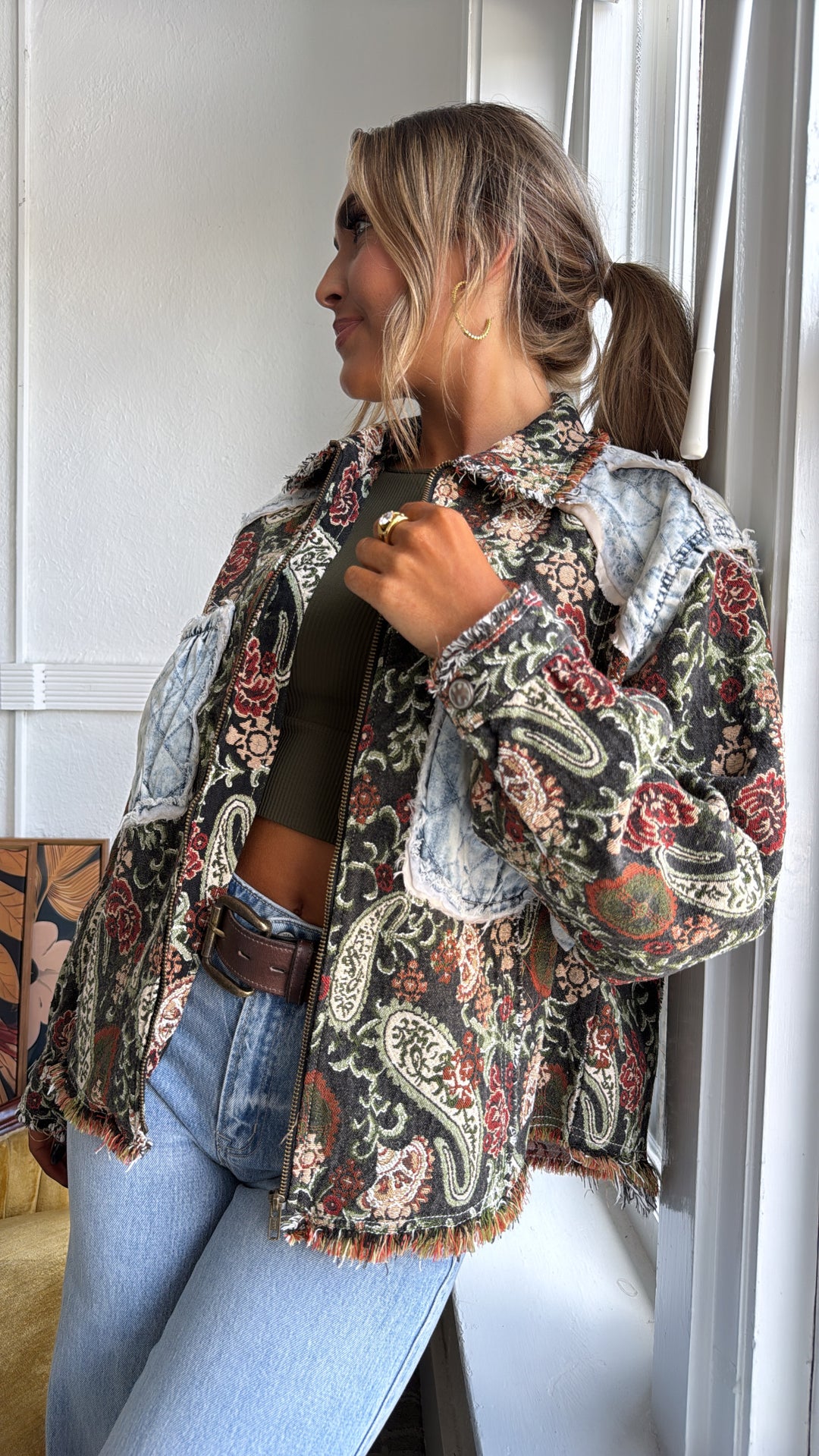 Midnight Ember Jacket, Deep Choco Multi