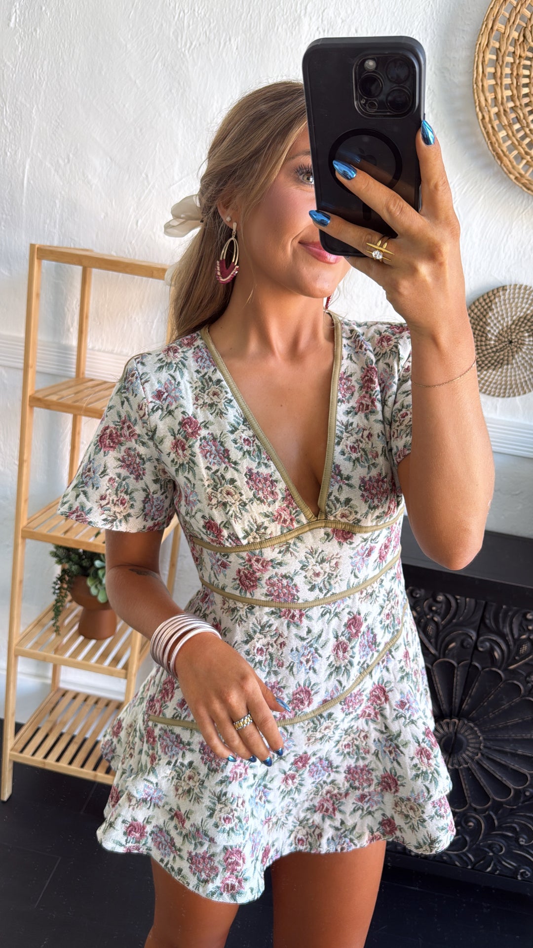 Stillwater Bloom Mini Romper Dress, Multi