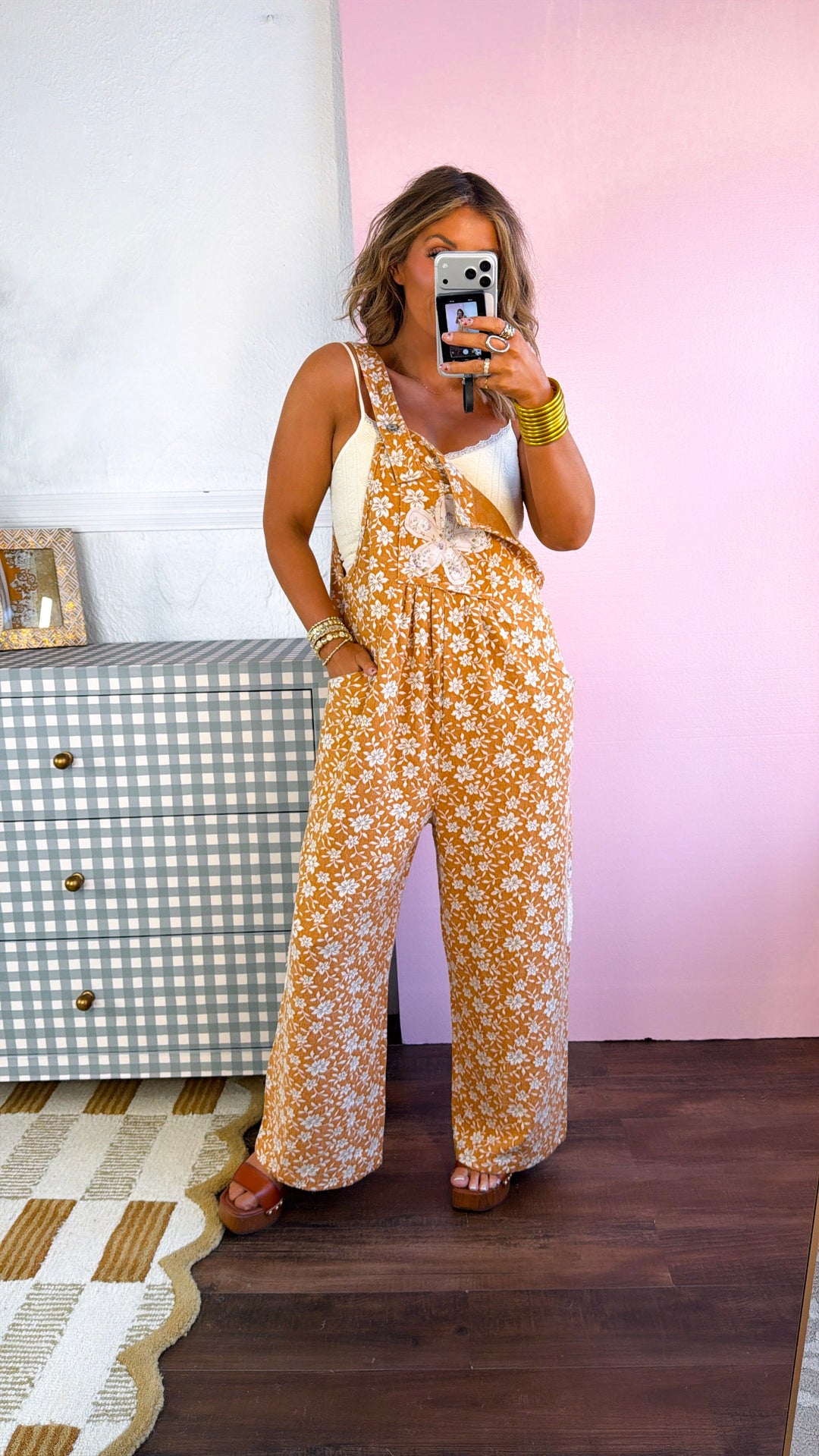 Honeyflower Overalls, Mustard