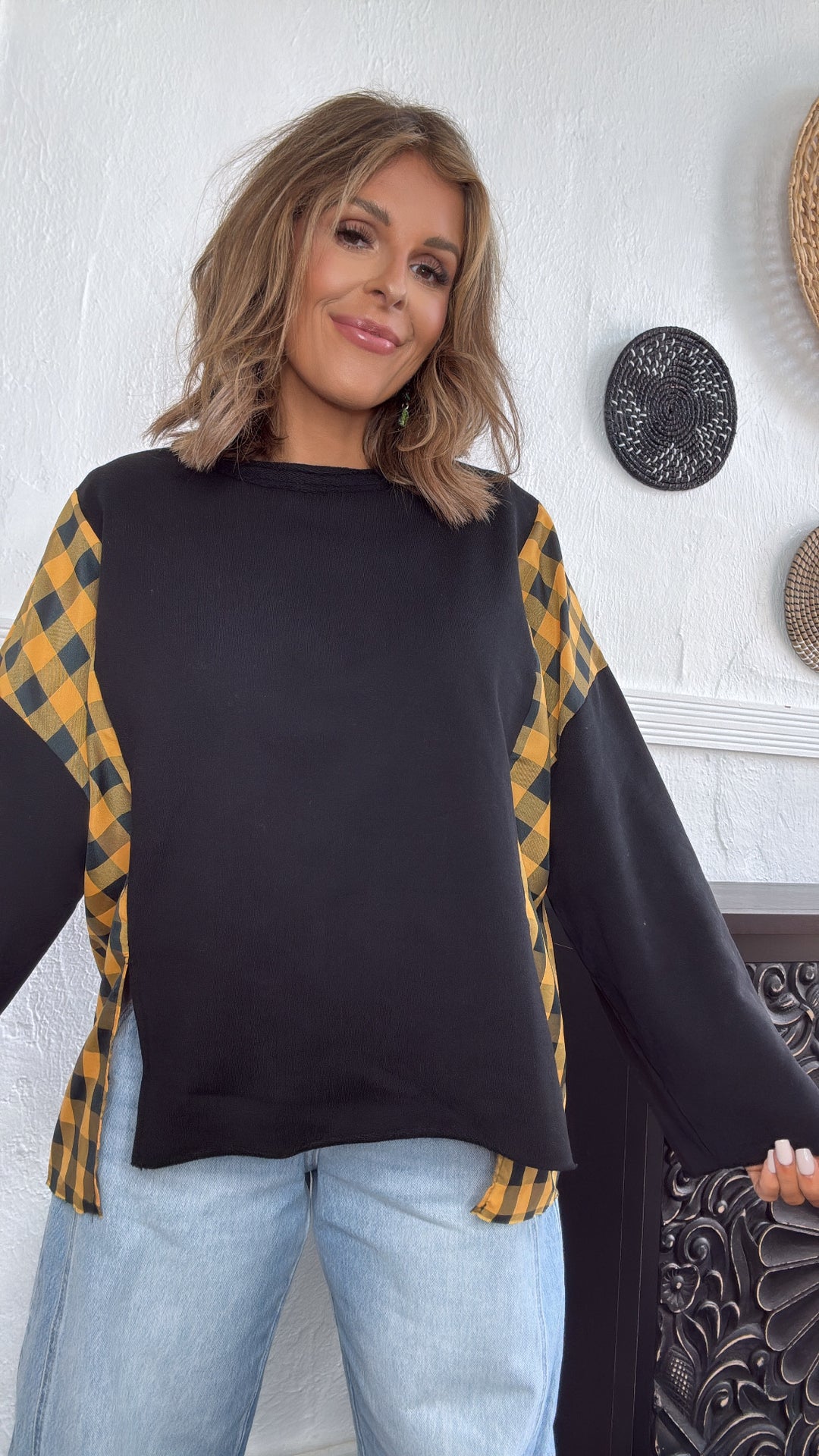 Jack O' Lantern Sweater Top, Black