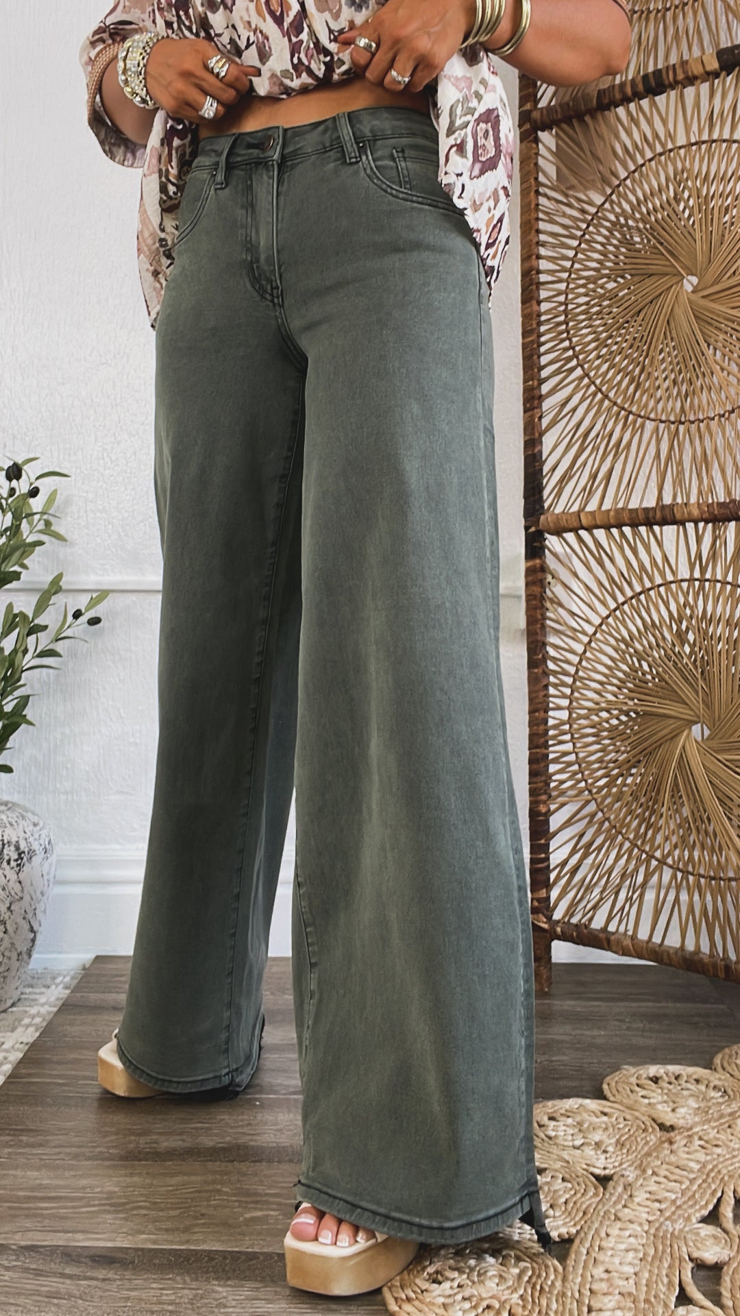 Holt High Rise Denim, Vintage Wash Olive