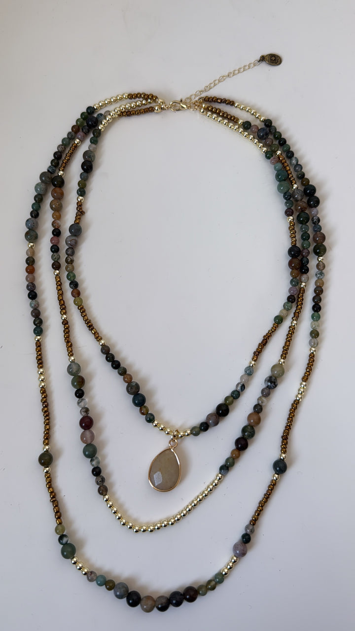 Oceans Echo Necklace, Indigo