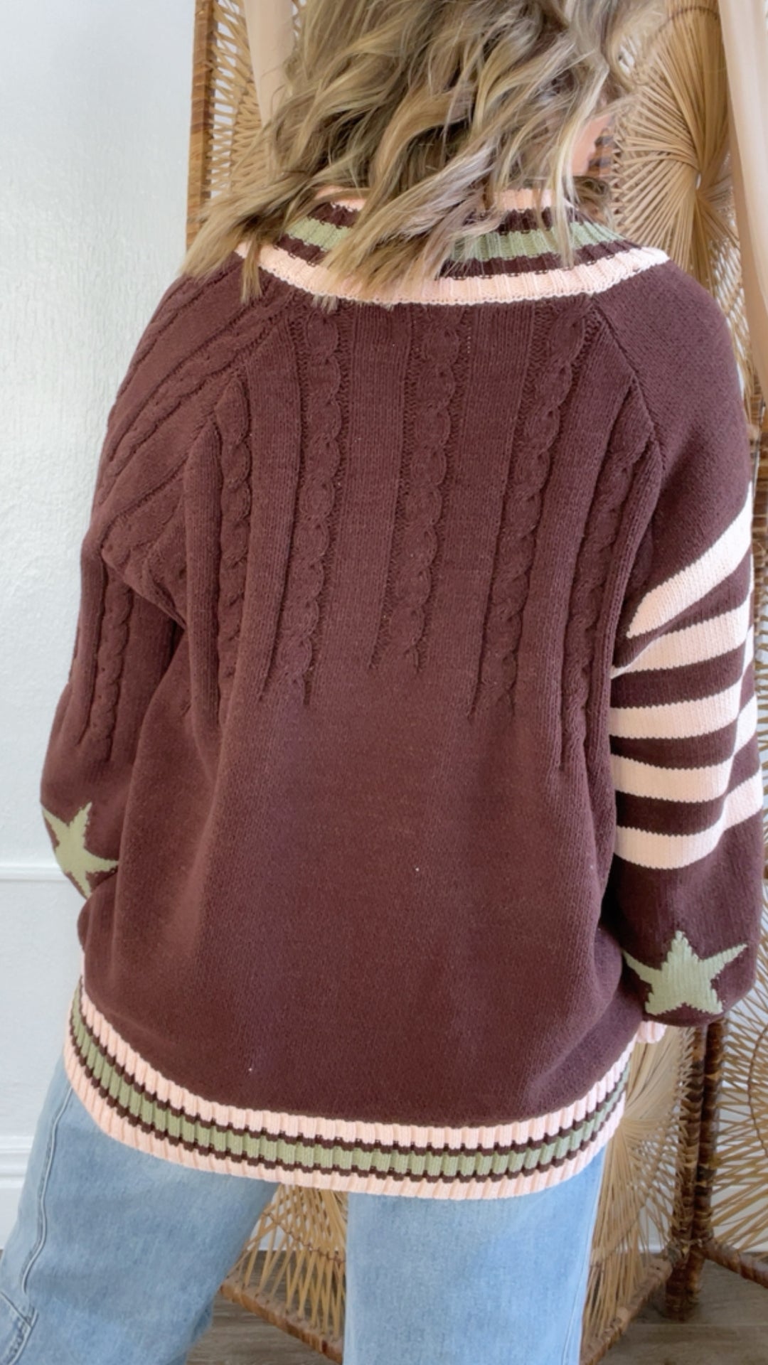 Willow Haven Knit Cardigan, Choco Multi