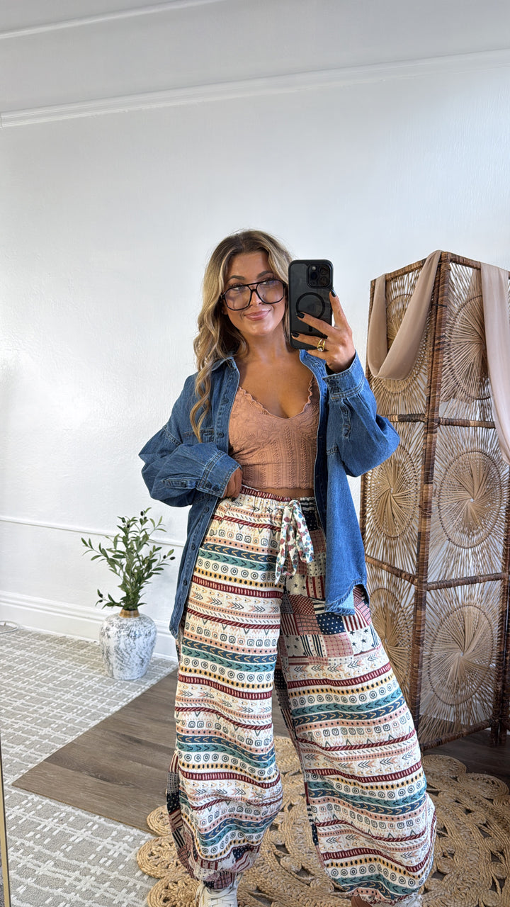 Americana Fields Jogger, Almond/Multi