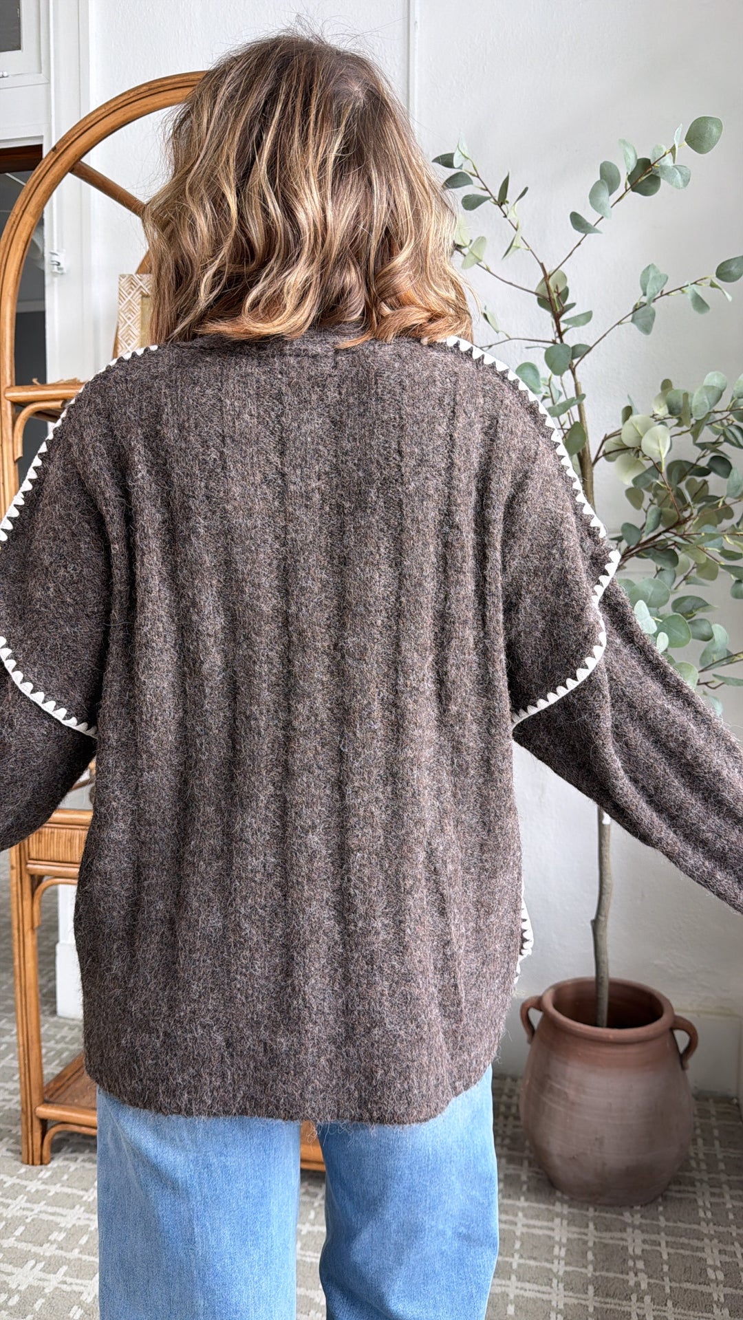 Rosewood Manor Cardigan, Dark Brown