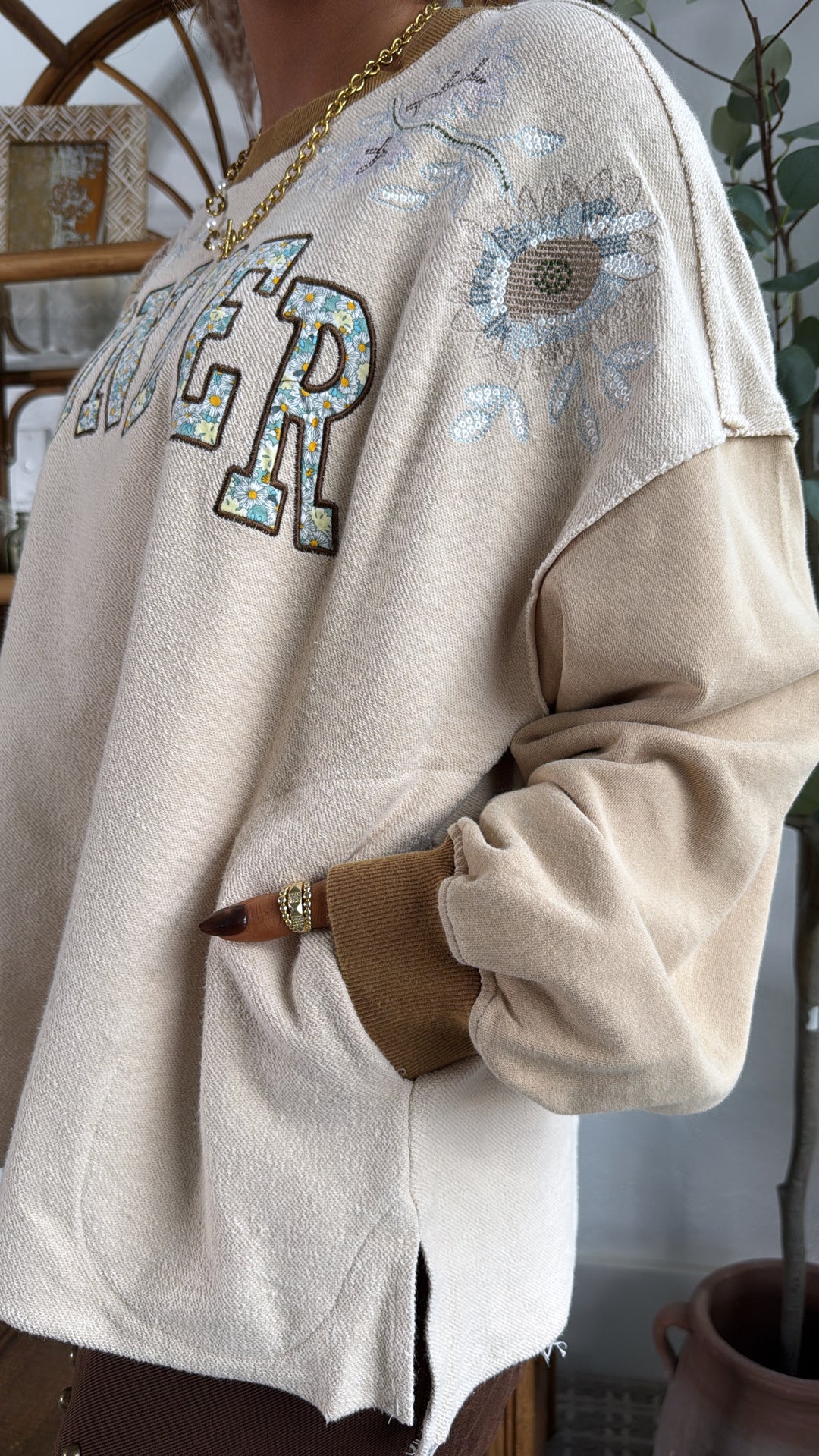 Wonder Graphic Top, Brown multi