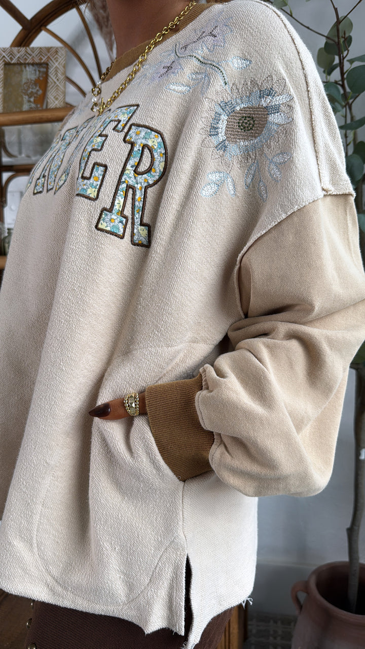 Wonder Graphic Top, Brown multi