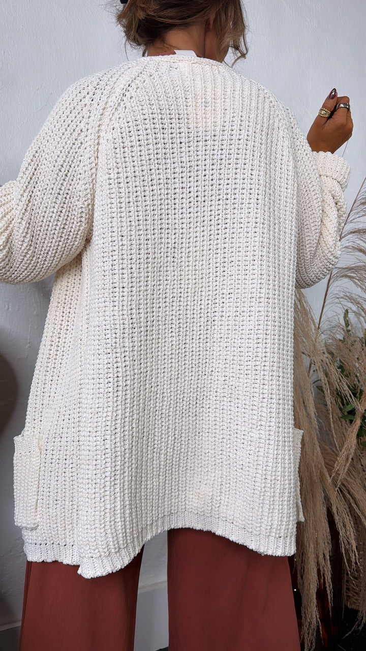 All Seasons Knit Cardigan, Powder Cream