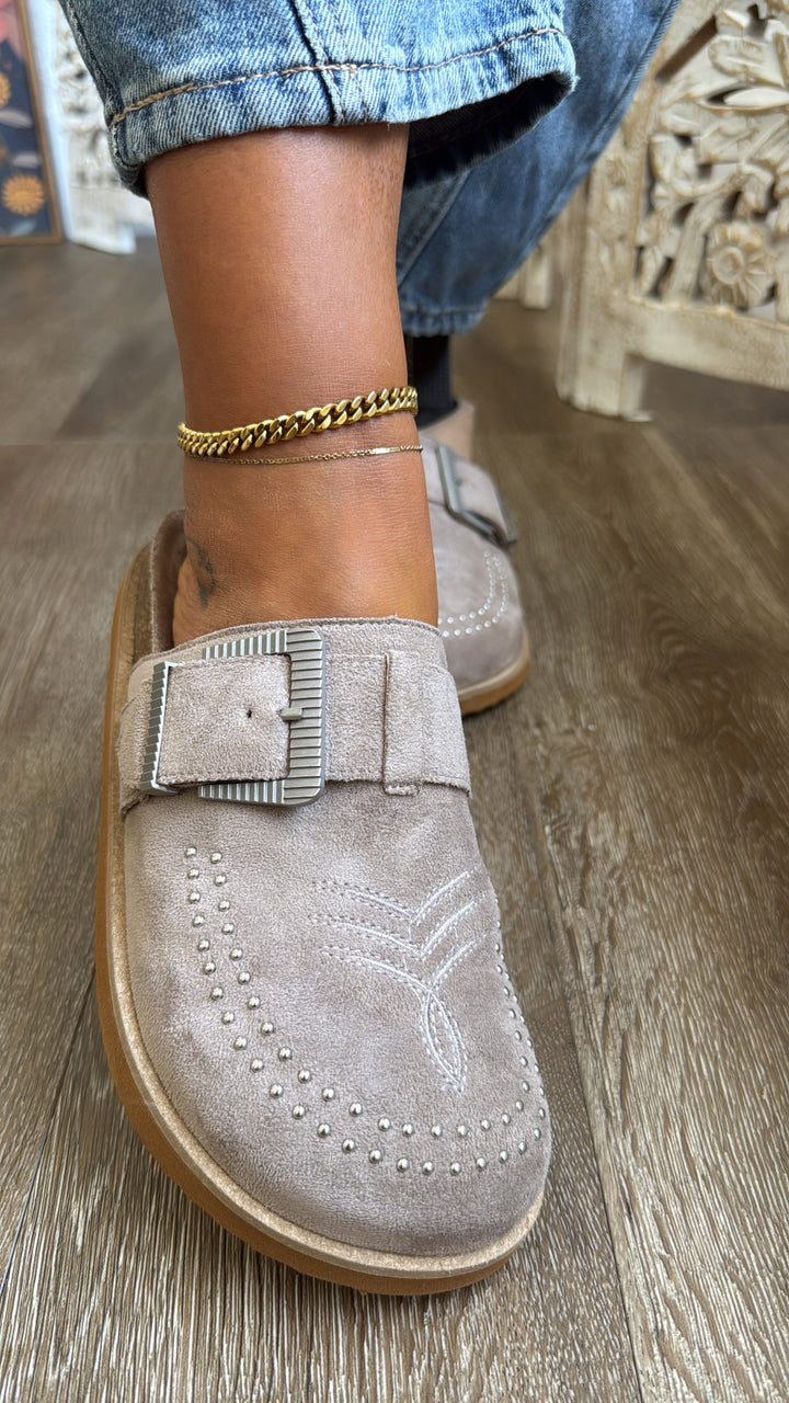 Joleen Studded Clog, Grey