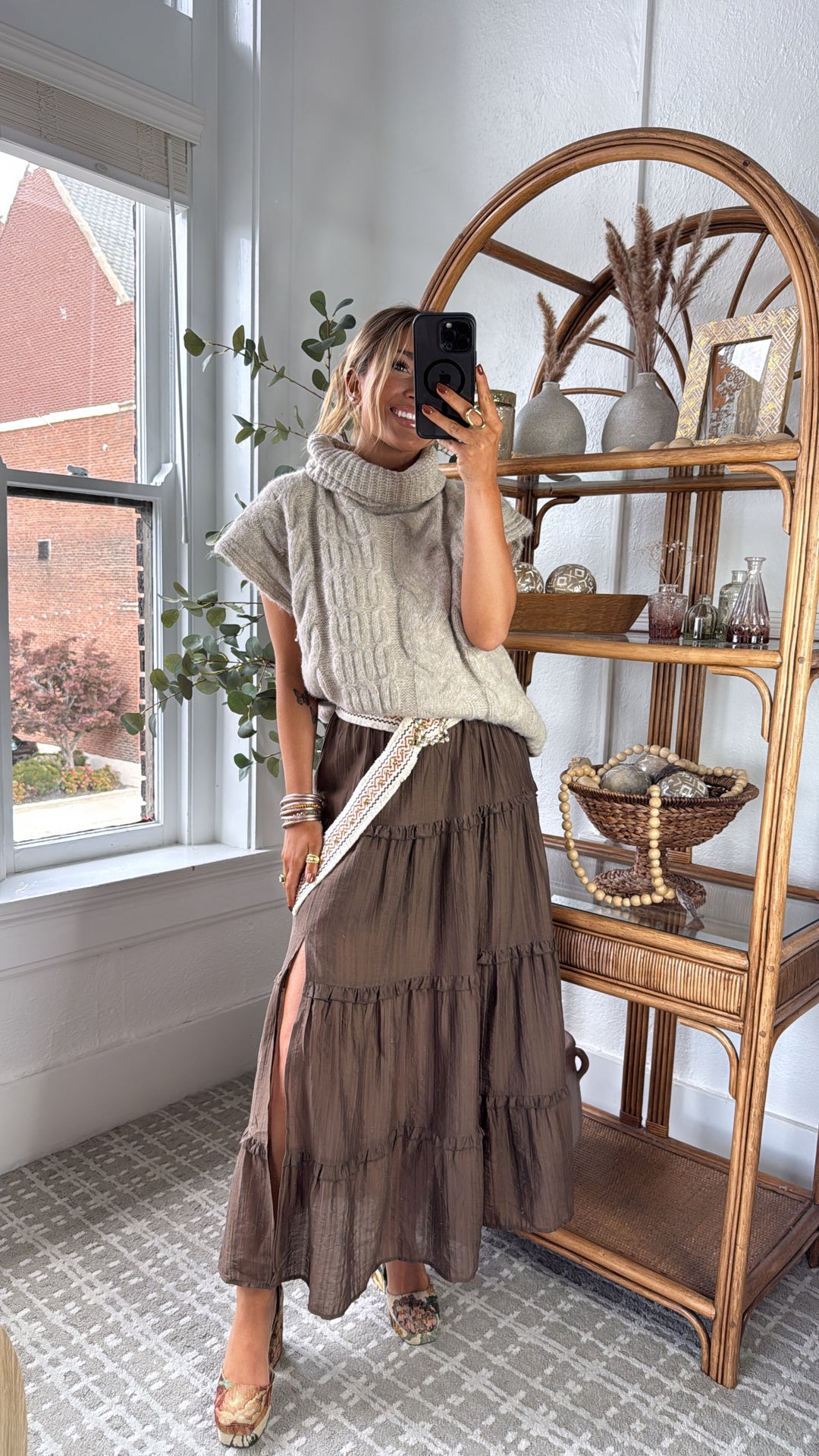 Picture Perfect Maxi Skirt, DK.Brown