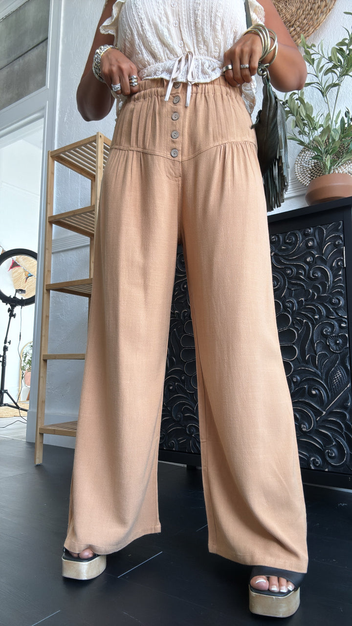 Wheatstone Wide Leg Pant, Camel