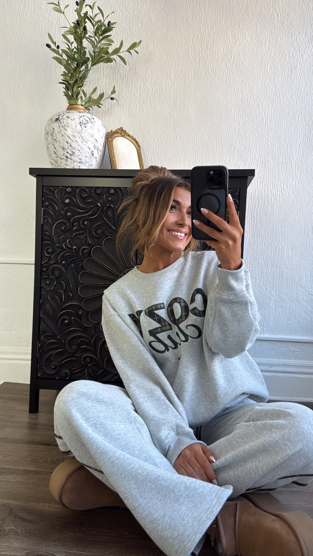 Cozy Club 2 Piece Set, Grey