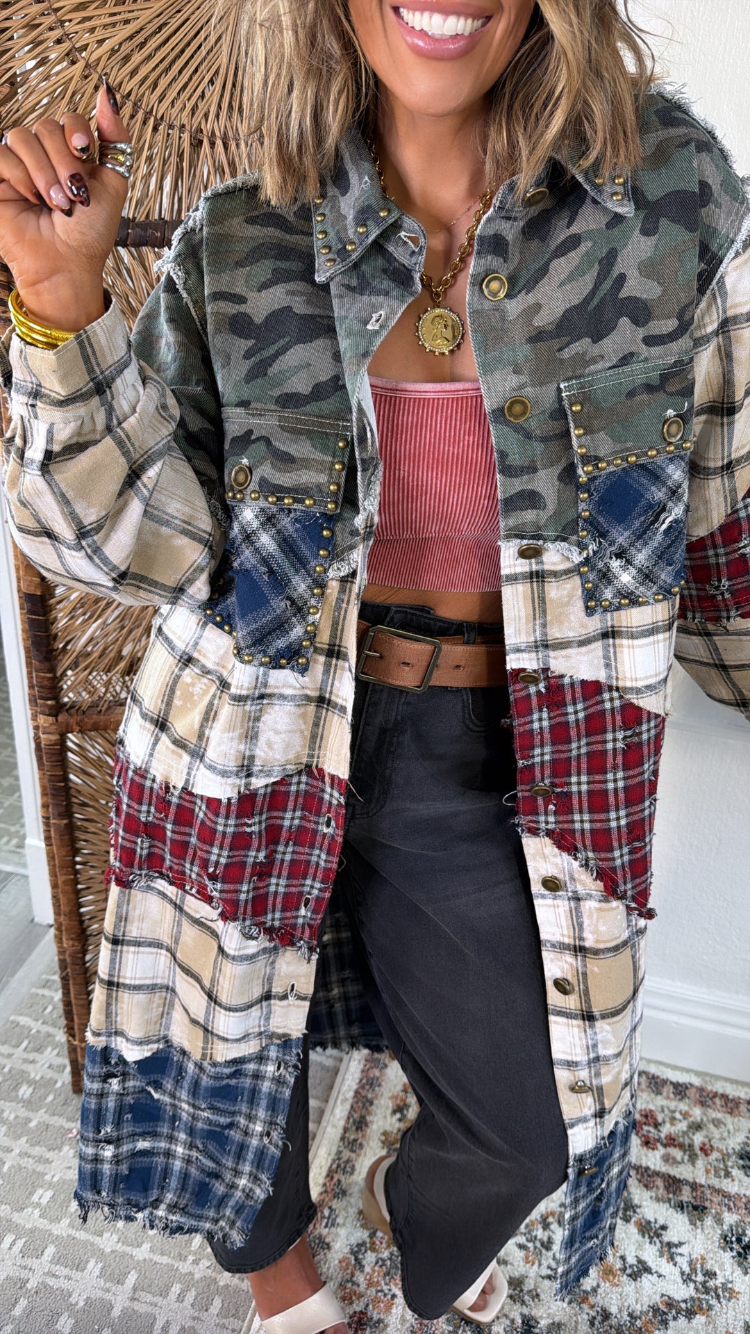 Hidden Aura Shirt Jacket, Camo Multi