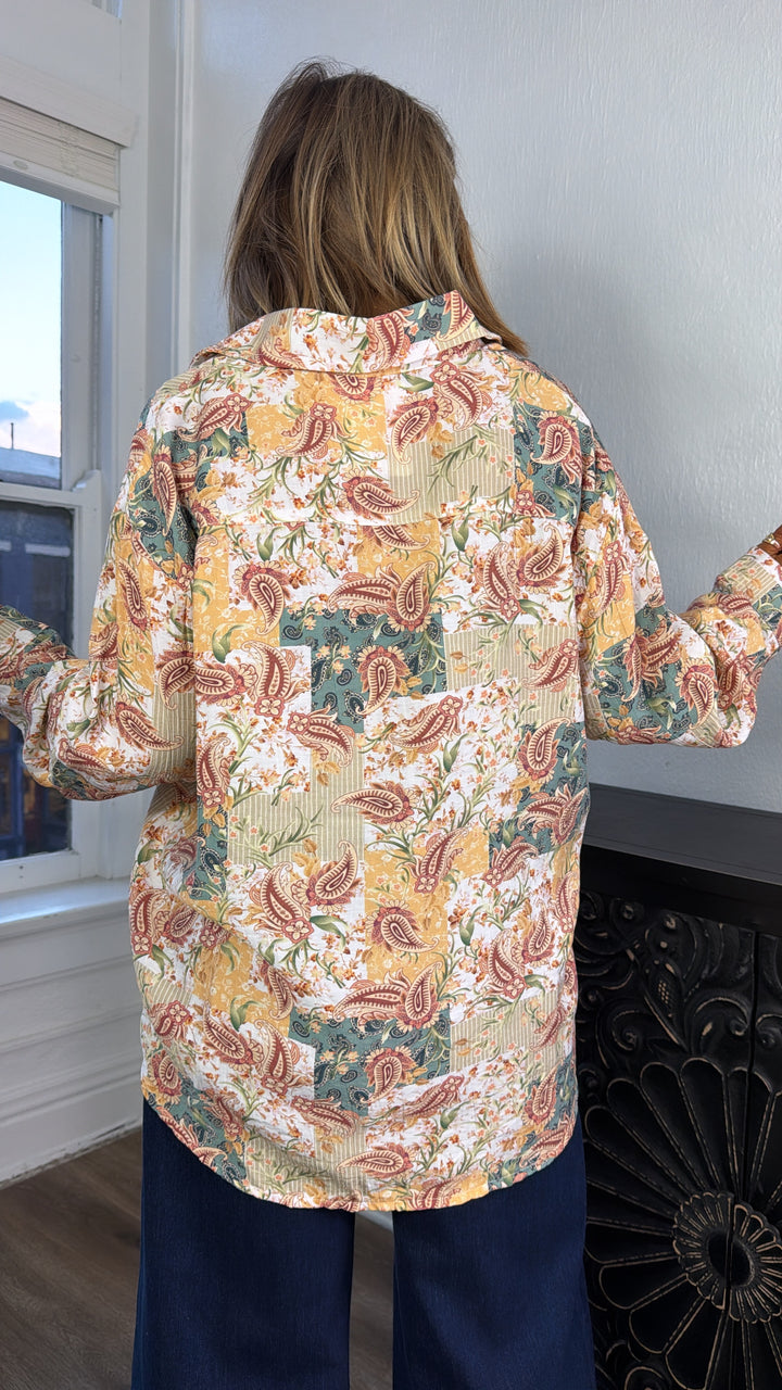 Sundrift Blouse, Peach Jam