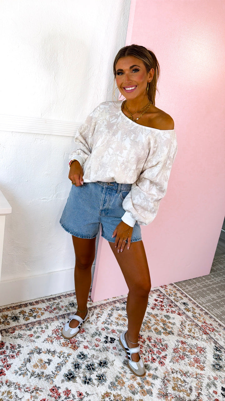 Backwoods Camo Off The Shoulder Top, Camo