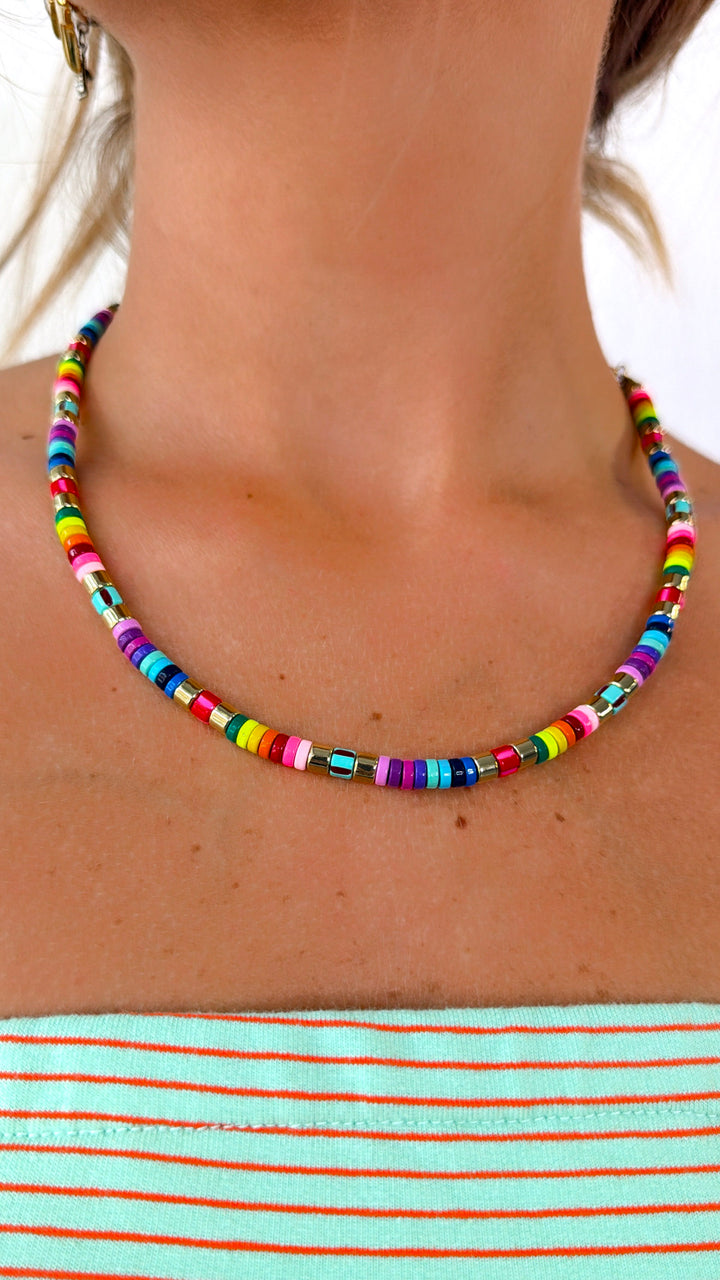 Rainbow Tile Necklace