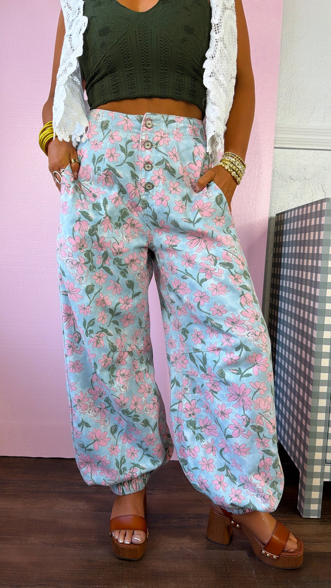 Pearl & Sky Jogger Pants, Sky Multi