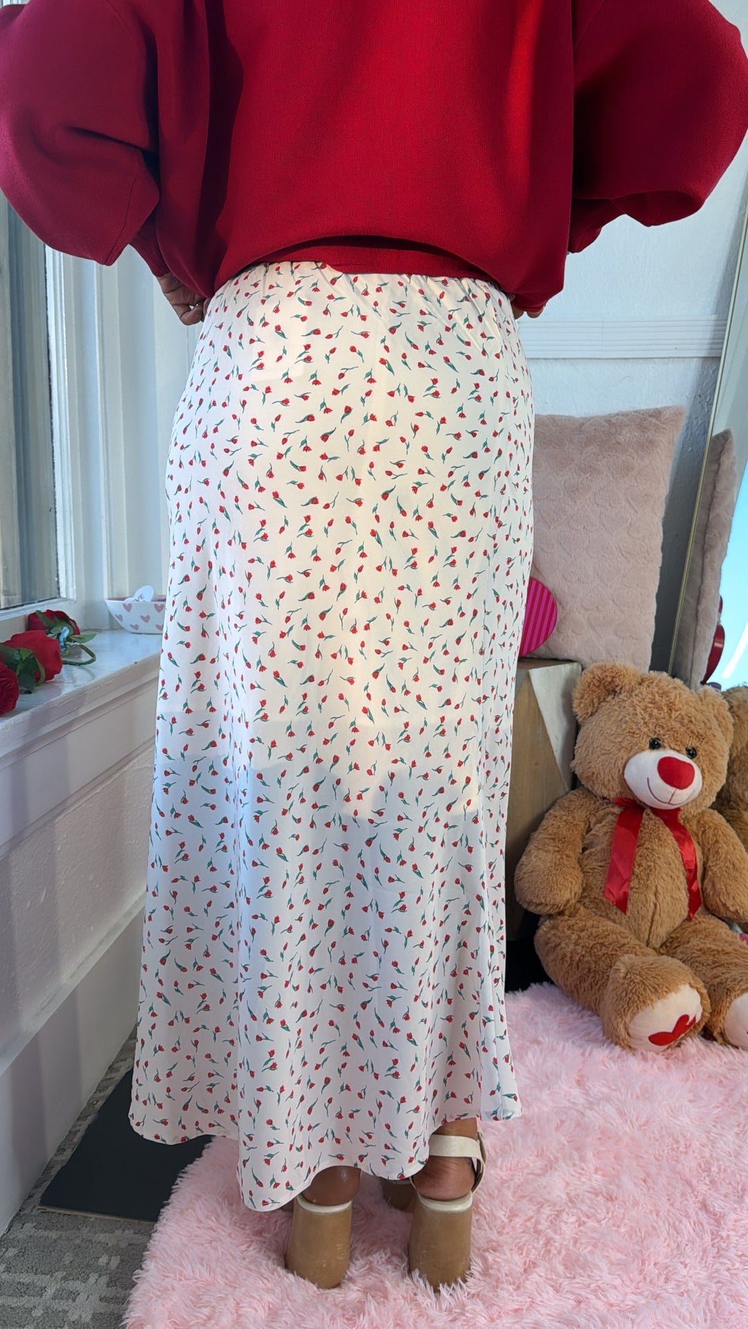 Here To Charm Floral Maxi Pencil Skirt