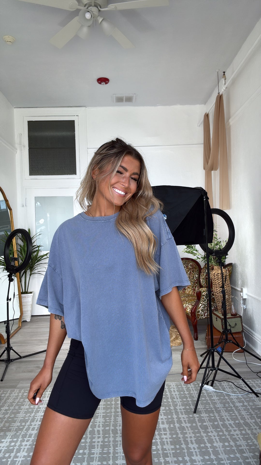 Soft Structure Basic Tee, Dusty Navy