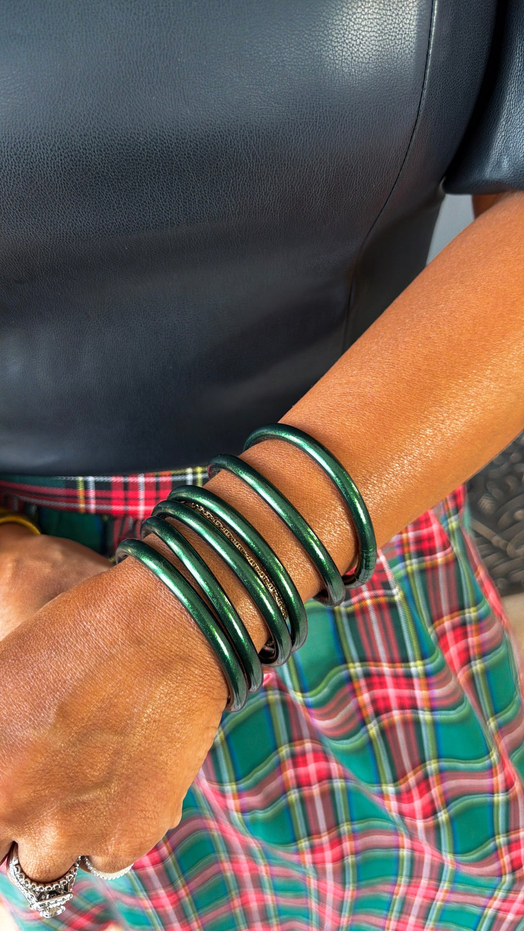BuDhaGirl: Frond All Weather Bangle (Set of 6)- Serenity Prayer
