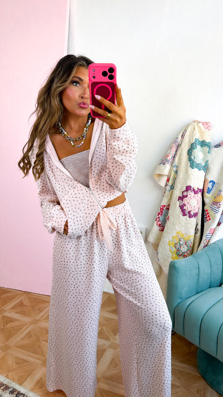 Bayrose Floral Zip Up Jacket, Blush Floral