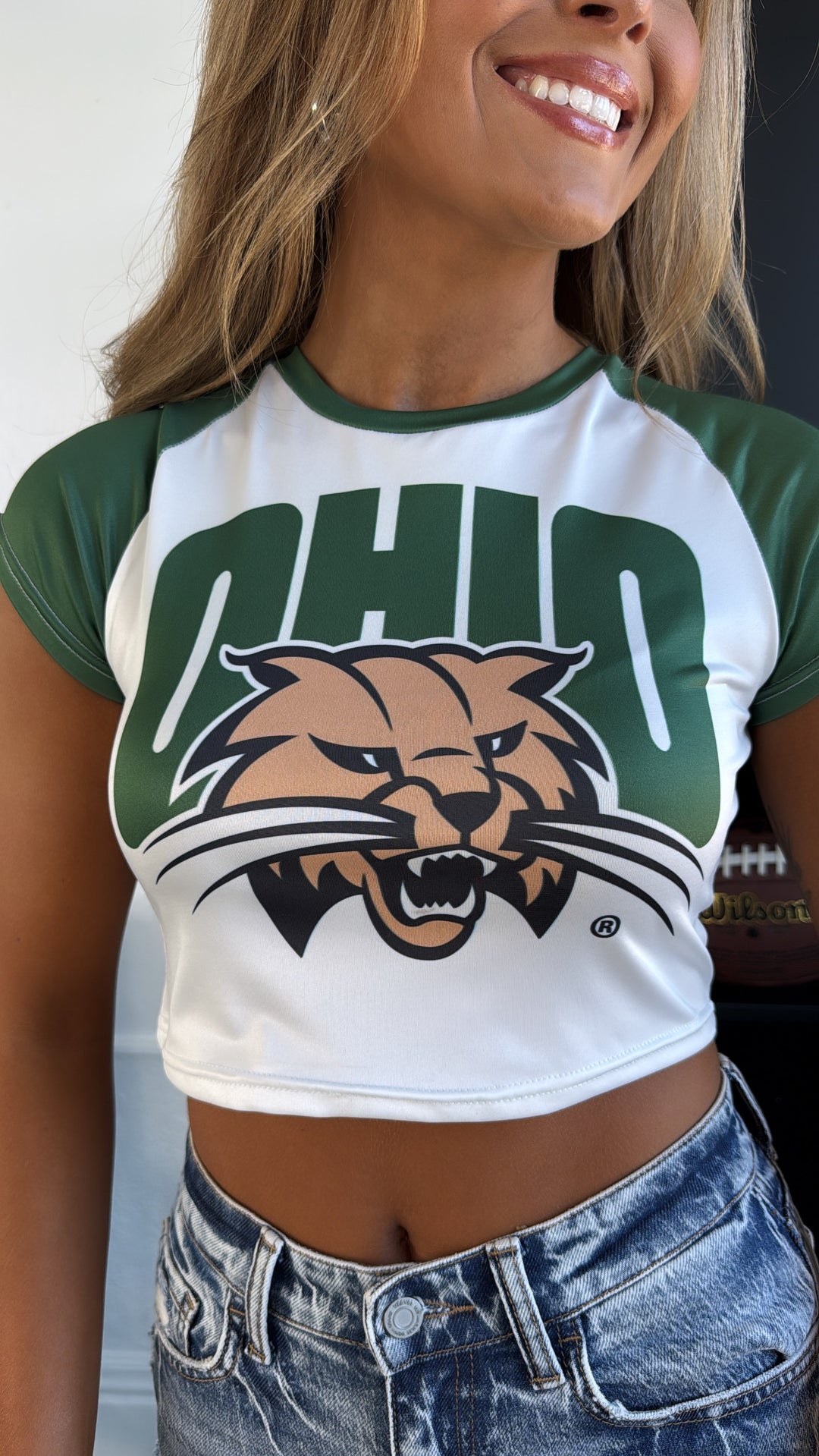 Bobcats Gameday Baby Tee, White