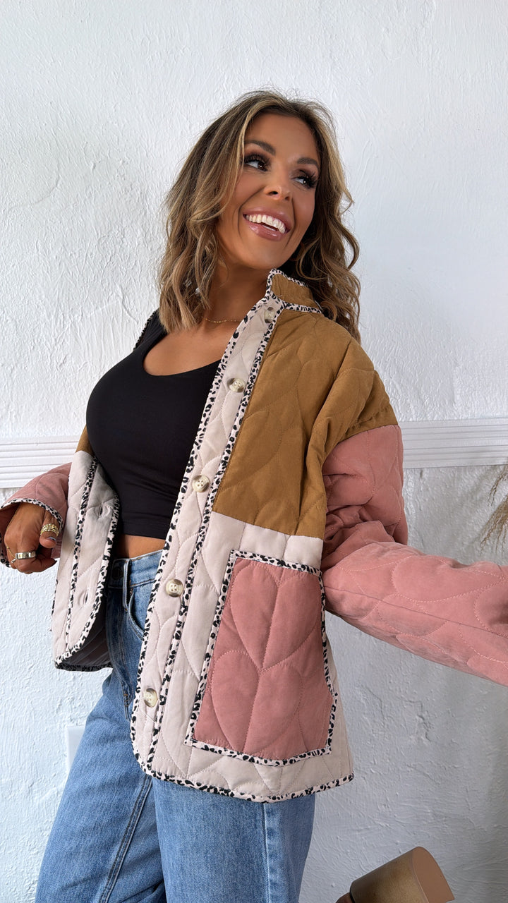 Golden Frost Jacket, Tobacco/Pink