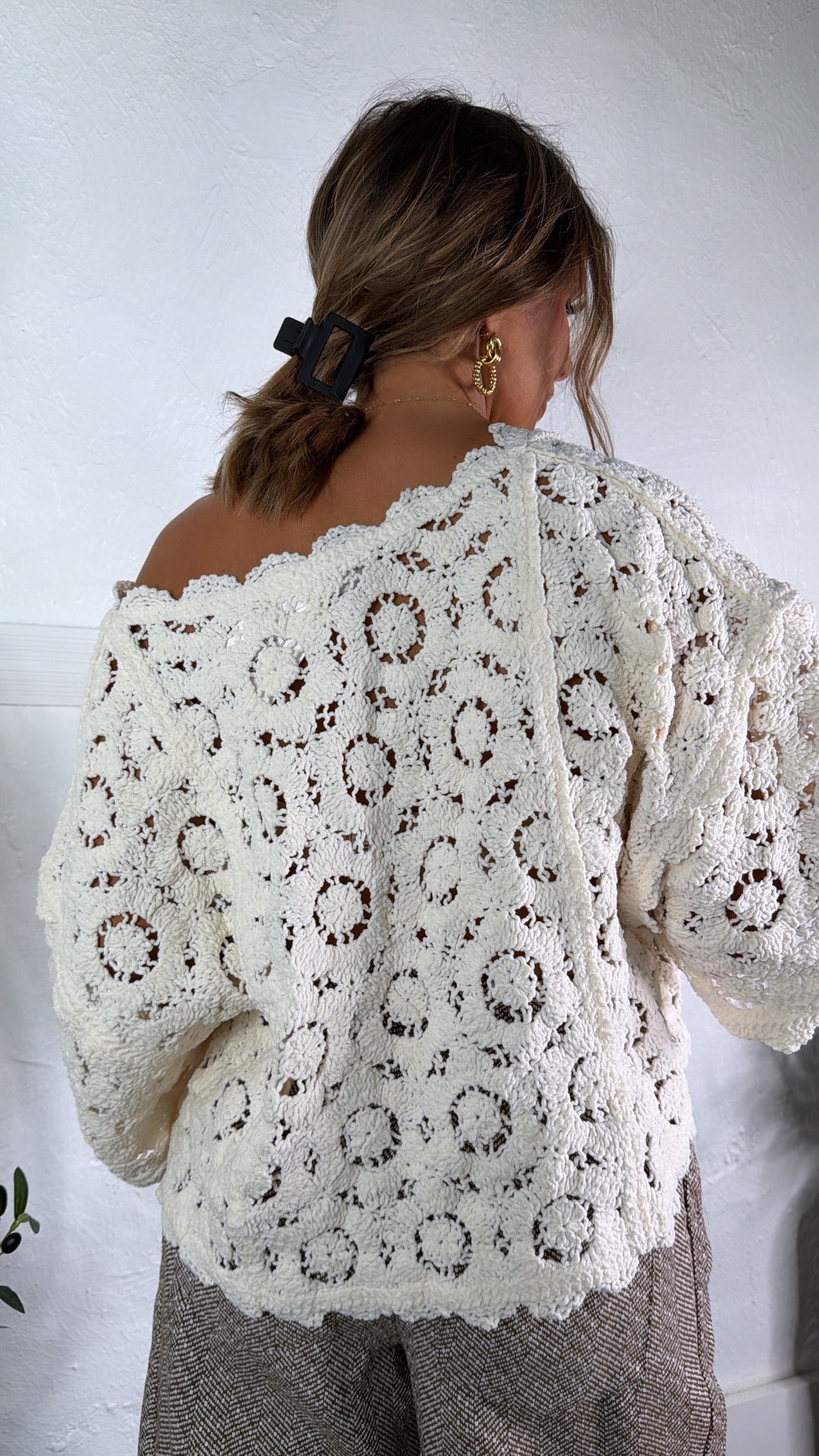 Emberlynn Knit Sweater, Cream