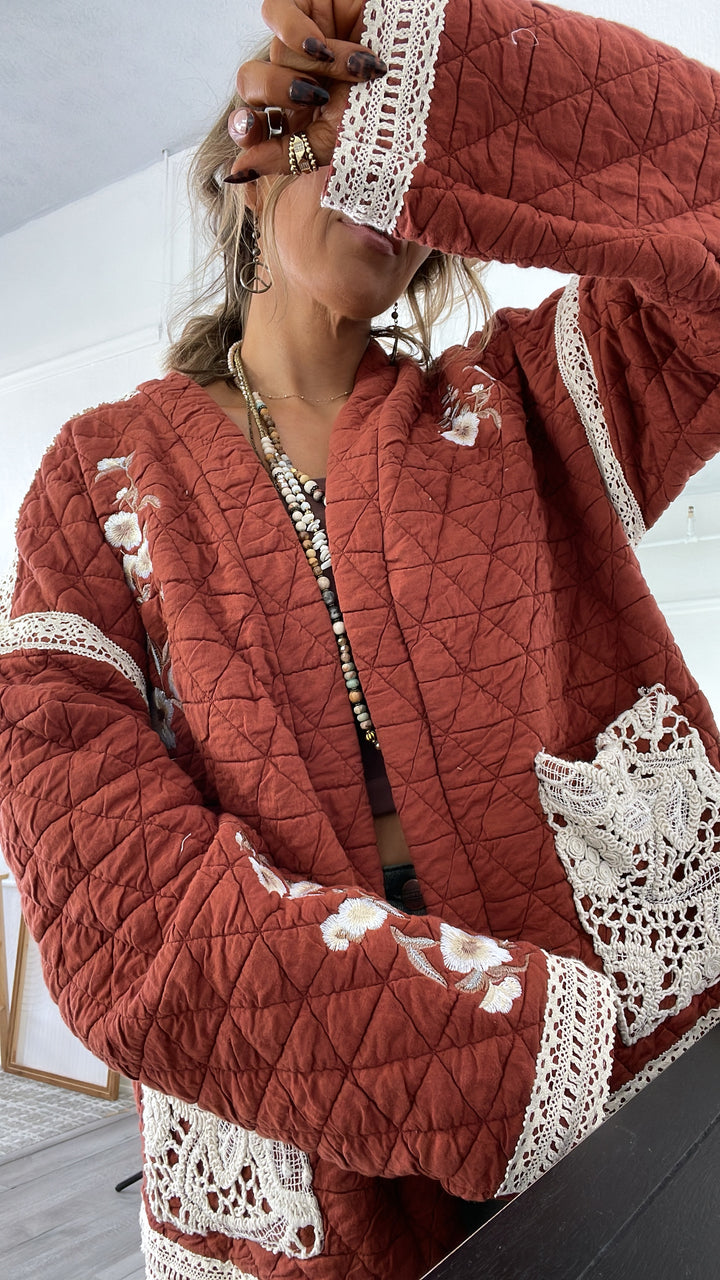 Canyon Quilted Jacket, Brick