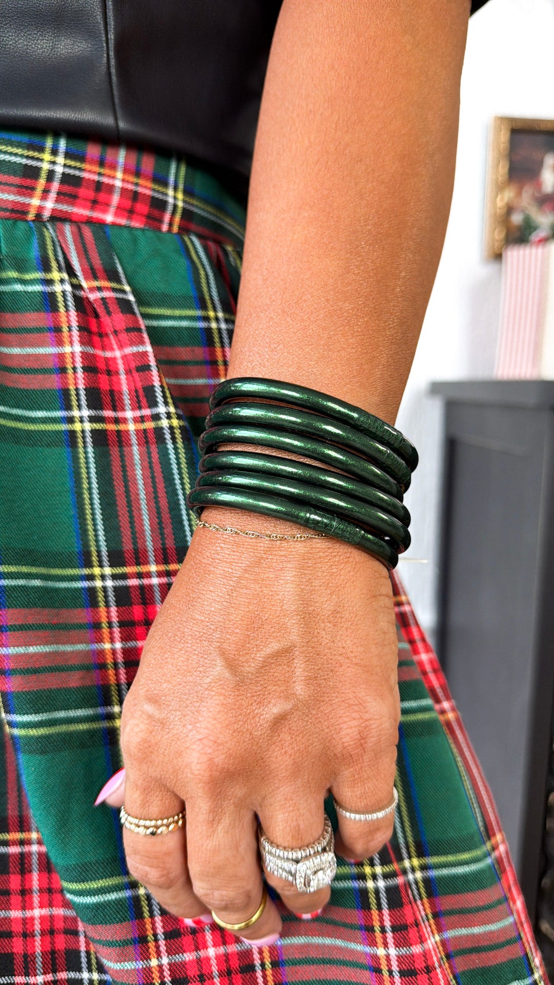 BuDhaGirl: Frond All Weather Bangle (Set of 6)- Serenity Prayer