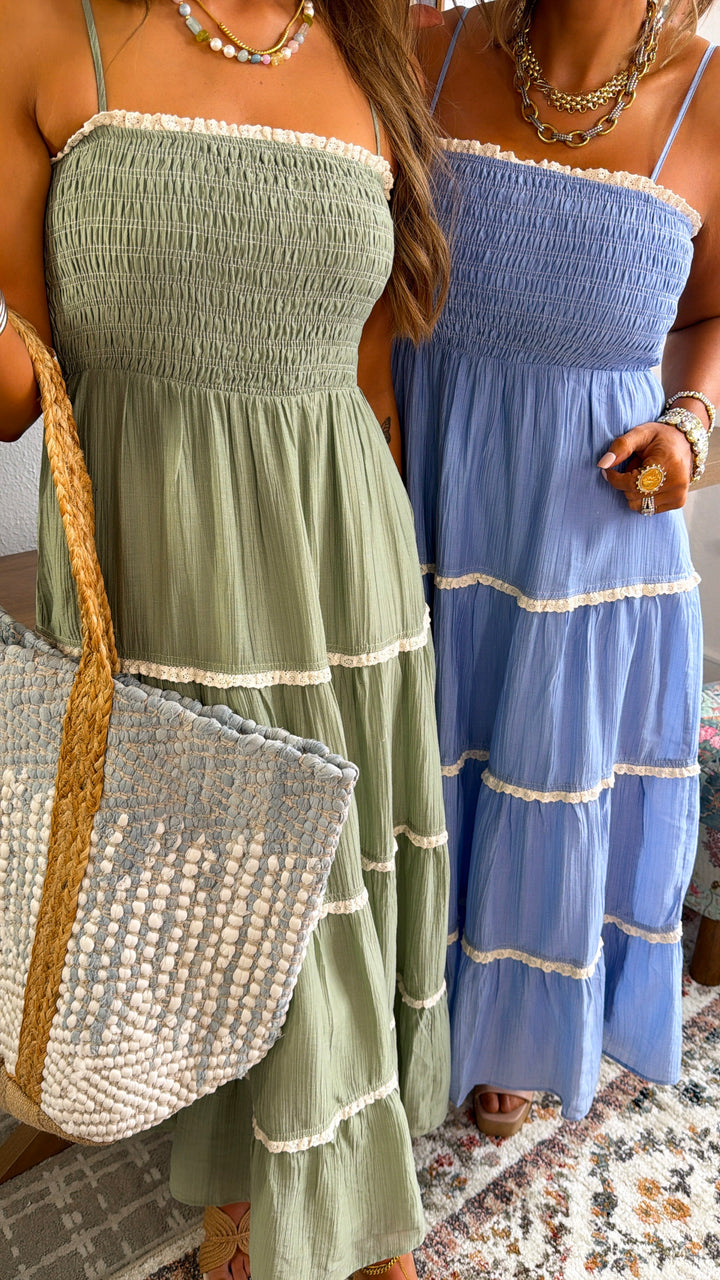 Lily Pad Maxi Dress, Sage Green