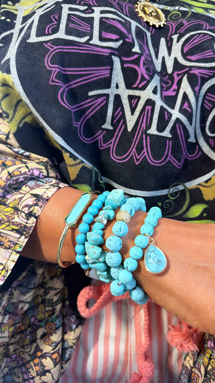 Pebble Drop Bracelet, Turquoise