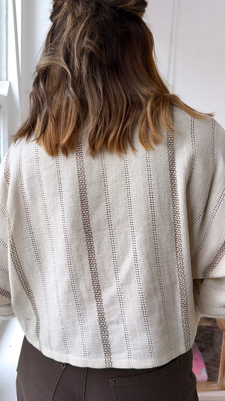 Relaxed Button Up Top, Natural