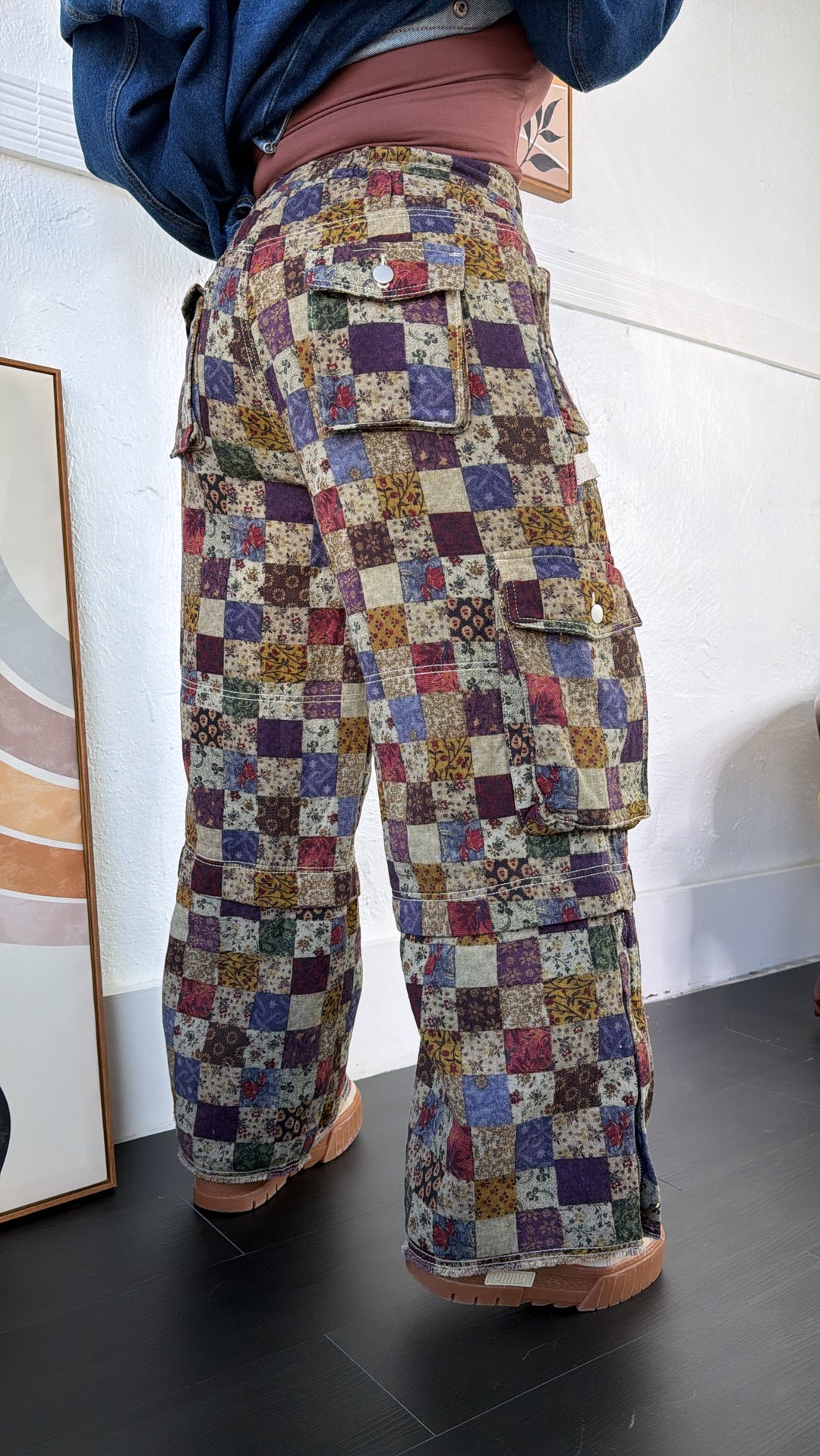 Soft Willow Cargo Pant, Taupe Floral