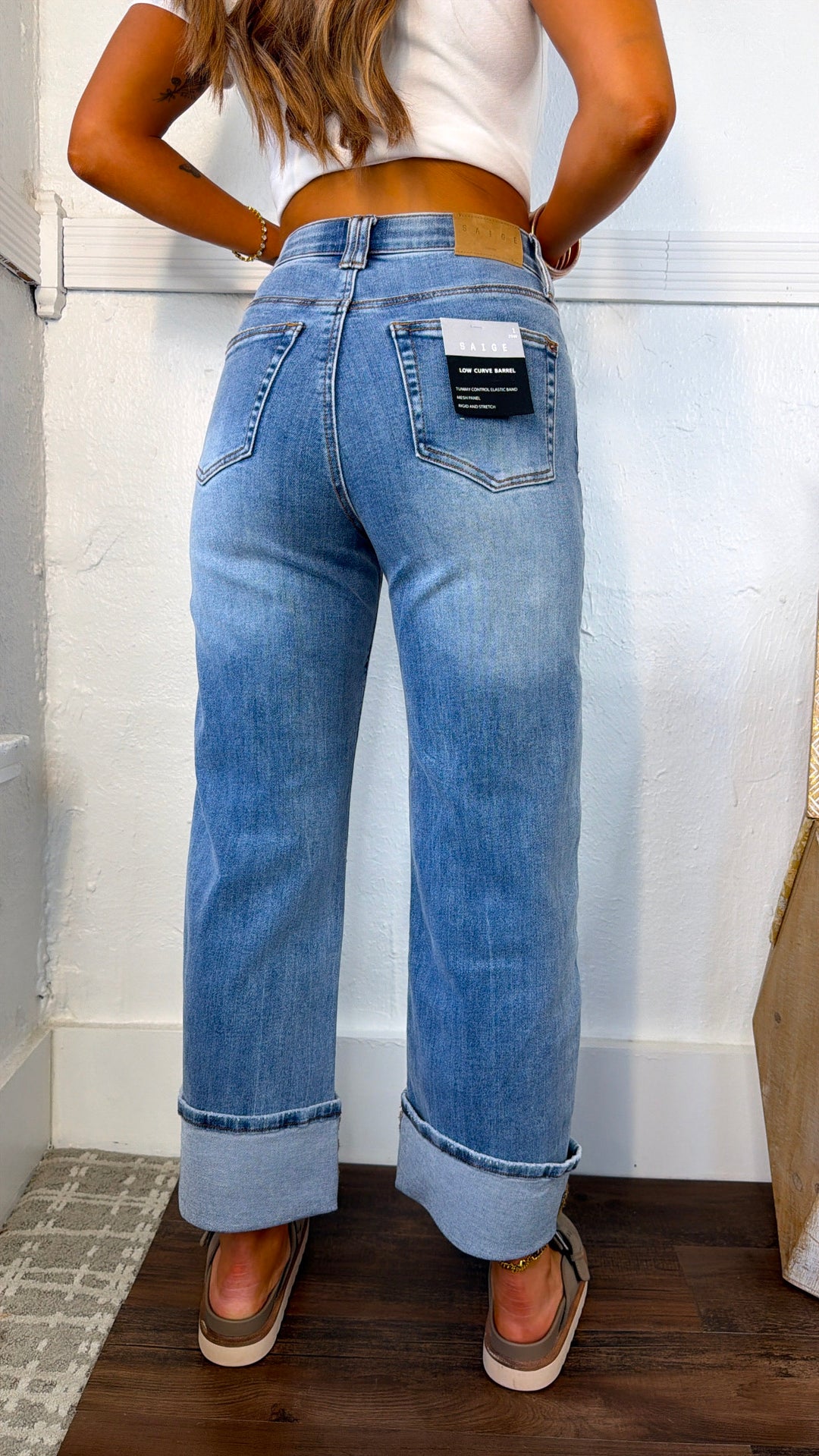 Xander High Rise Patched Pocket Jeans