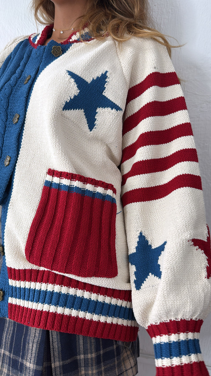 Willow Haven Knit Cardigan, Cream Multi