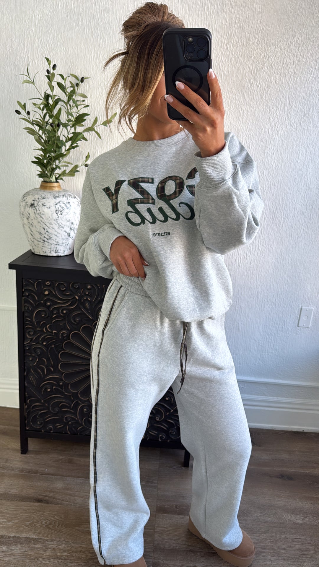 Cozy Club 2 Piece Set, Grey