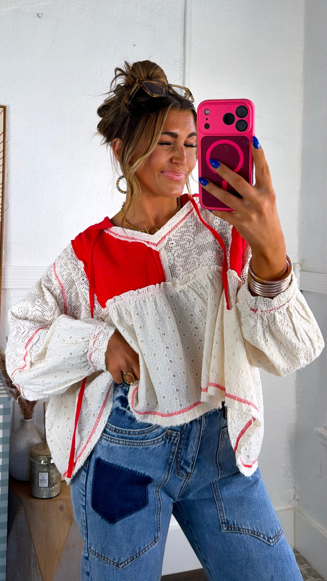 Soft Skies High Low Top, Apple Red