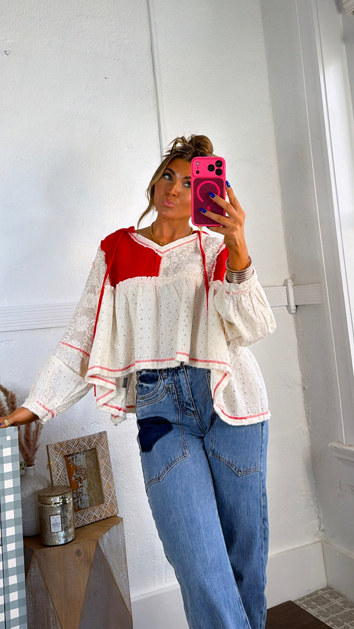 Soft Skies High Low Top, Apple Red