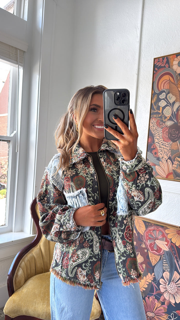 Midnight Ember Jacket, Deep Choco Multi