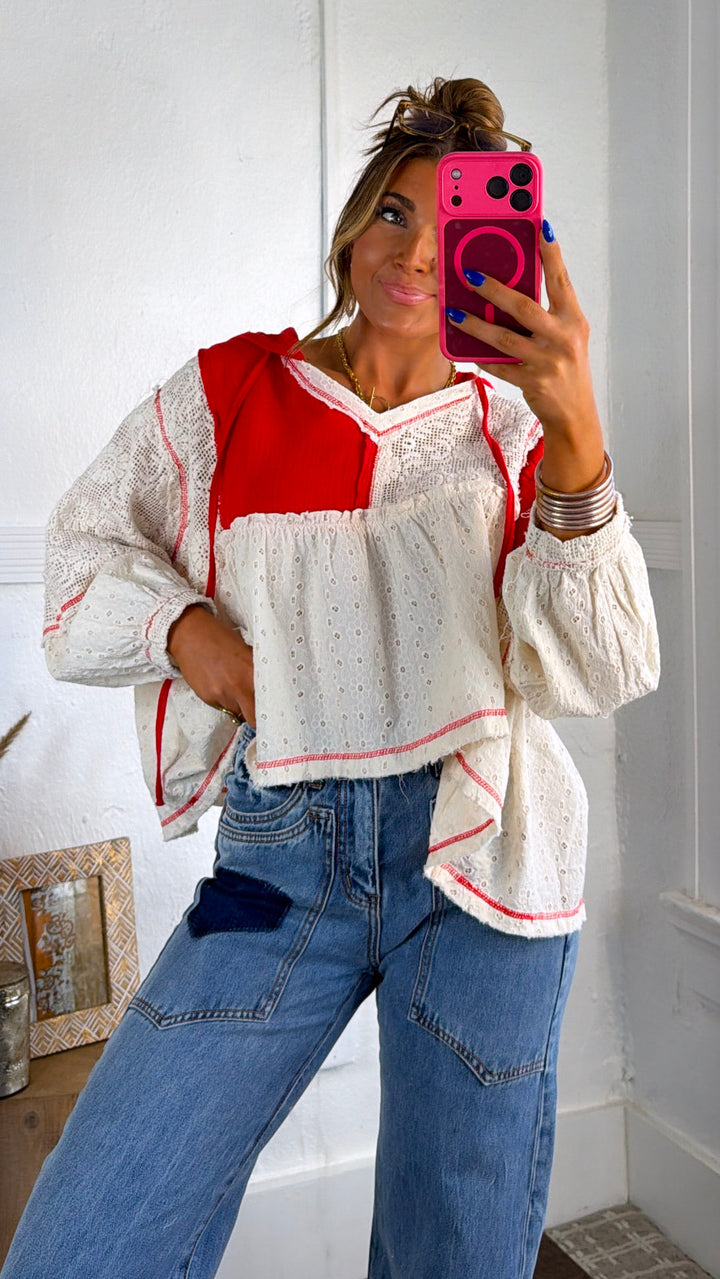 Soft Skies High Low Top, Apple Red