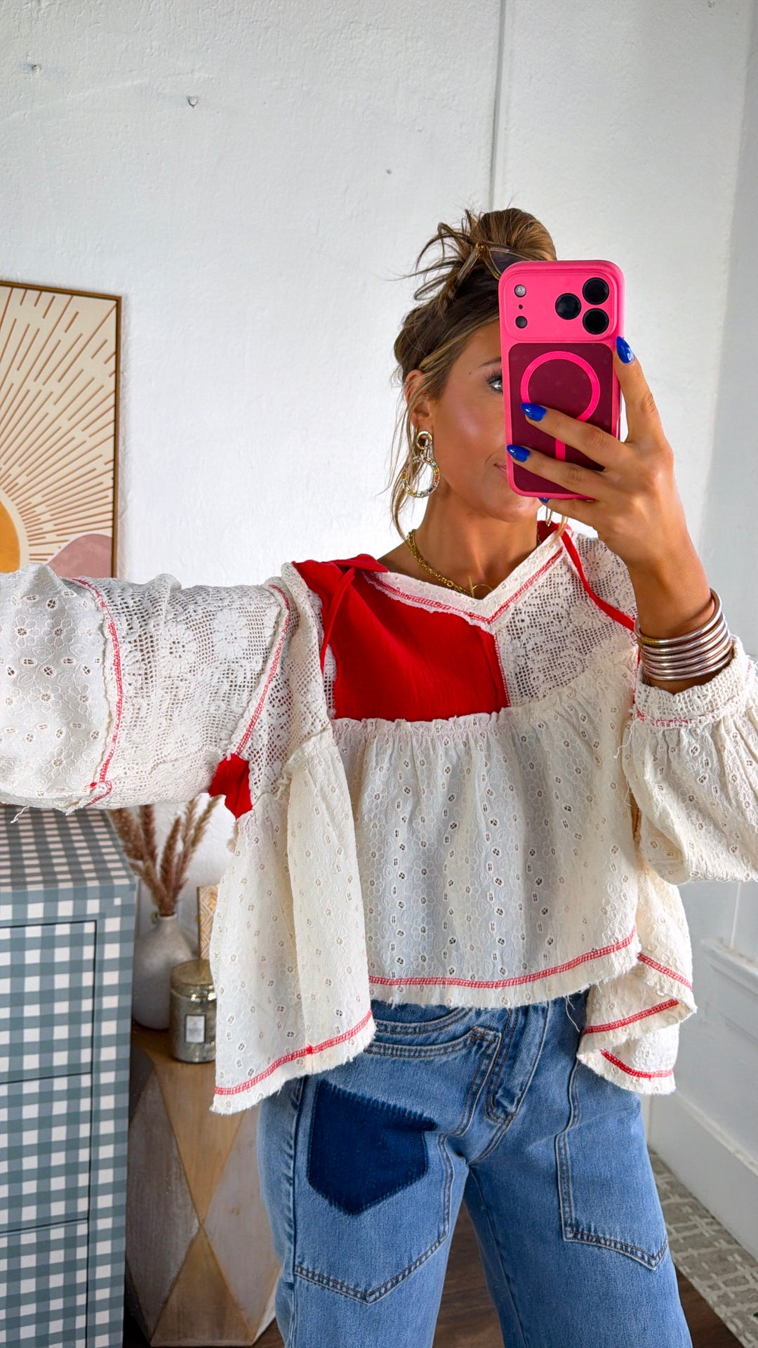 Soft Skies High Low Top, Apple Red