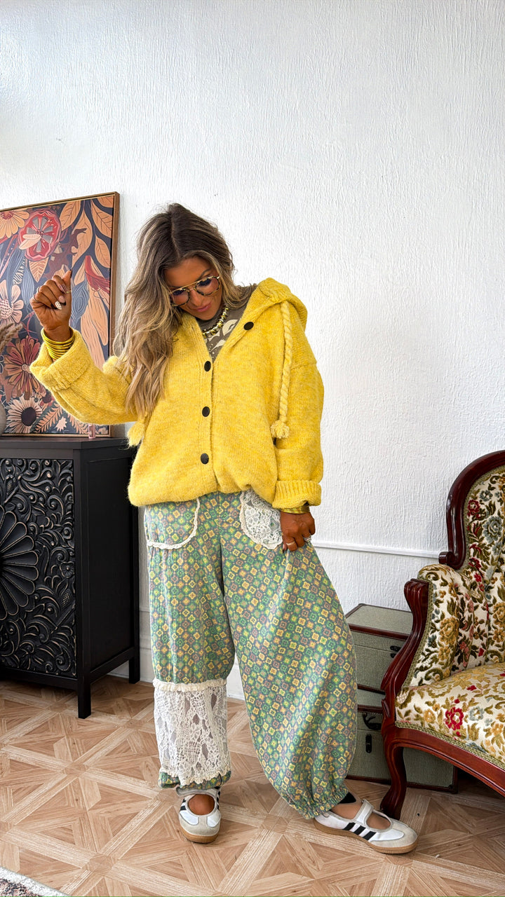 Oversized Chunky Cardigan, Honey