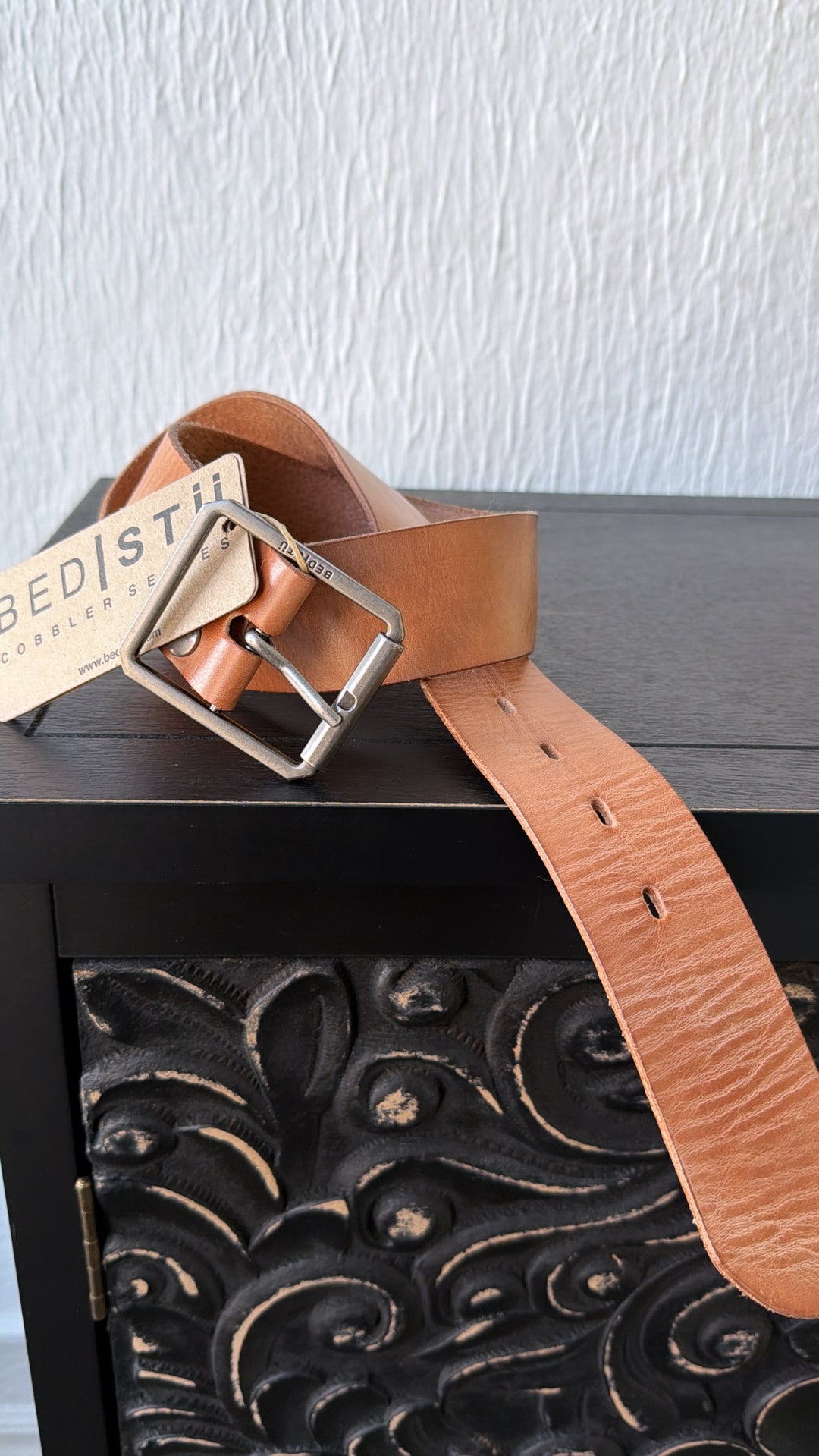 Hobo Leather Belt, Tan Rustic