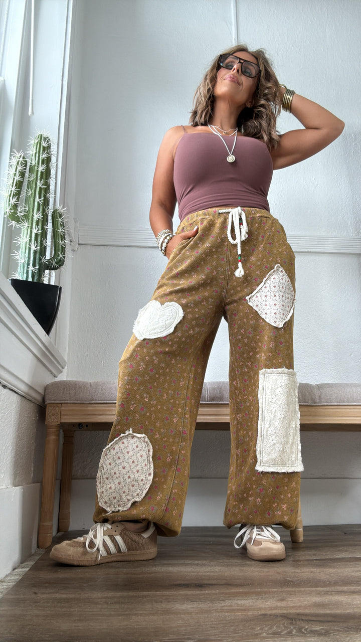 Wore Grace Patched Jogger, Rusted Ochre