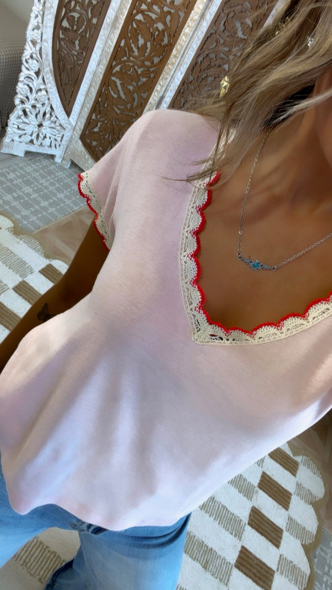 Fresh Market Basic Tee, Soft Pink