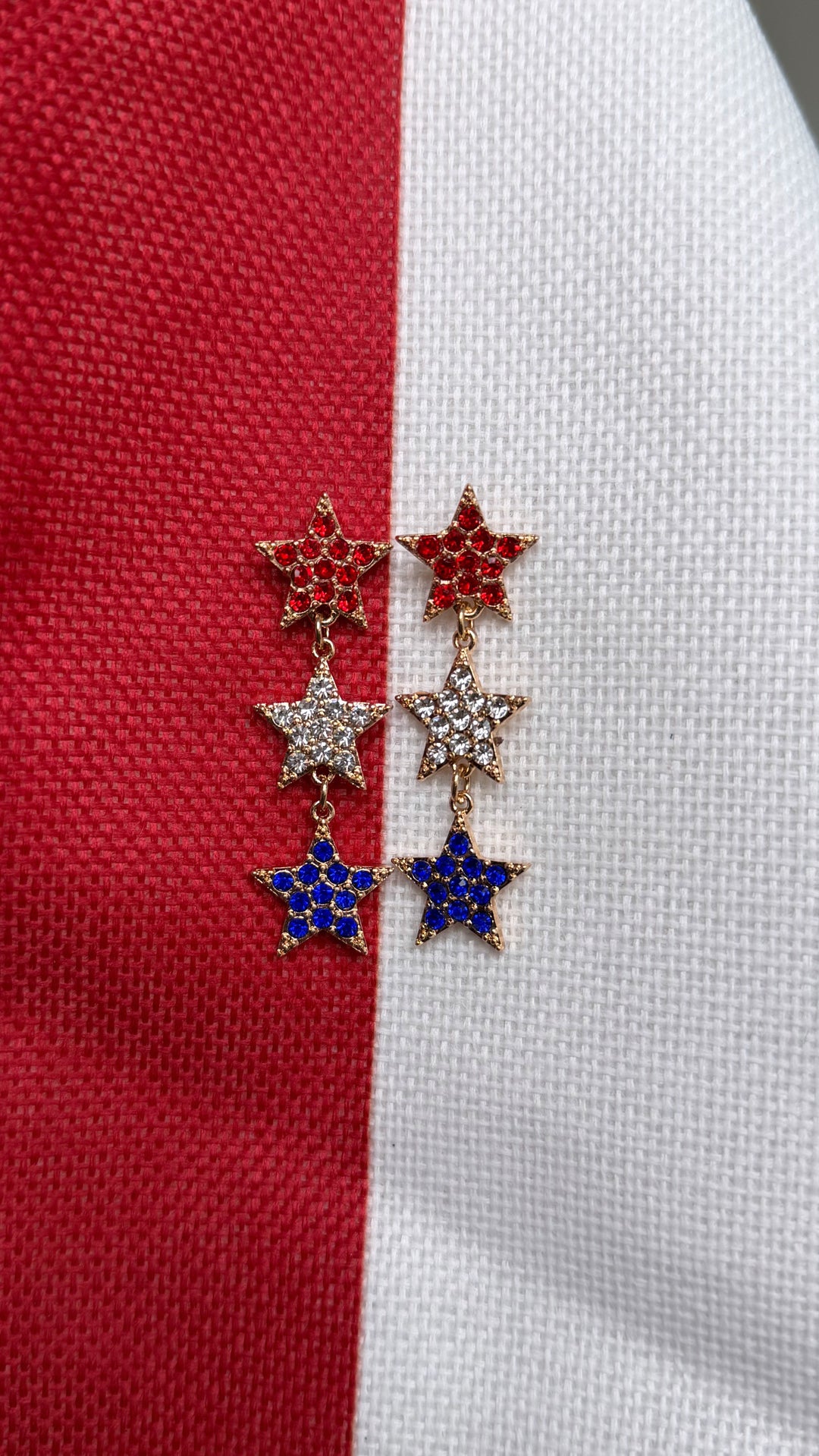 Multi Star Earring, Gold/Multi