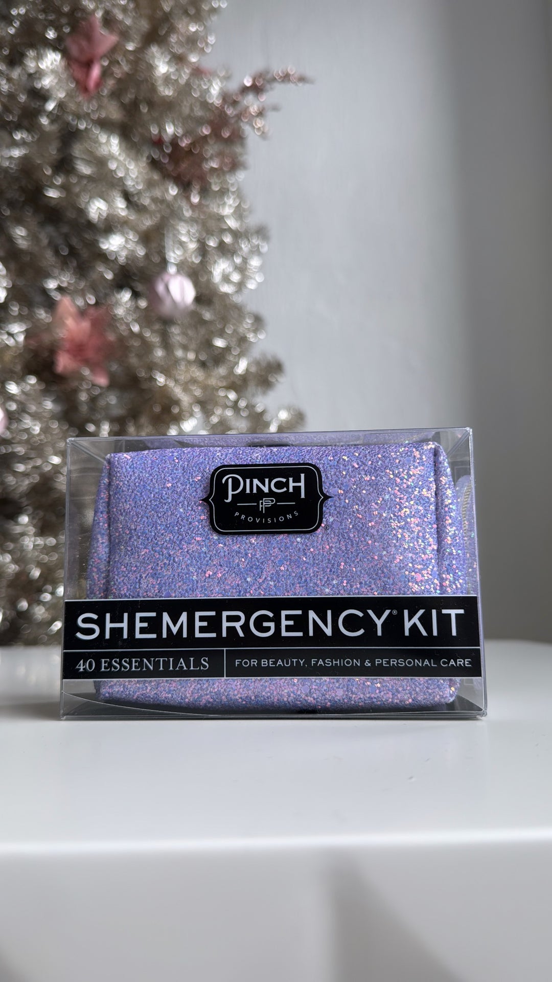 Periwinkle Glitter Shemergency Kit